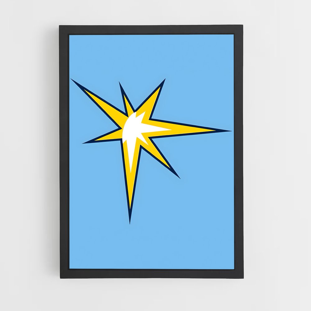 Poster Étoile des Rays – affiche Baseball (vue 2)